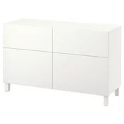 BESTA Komb.odlaganje s vratima/fiokama, bela/Lappviken/Stubbarp bela, 120x42x74 cm