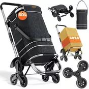 Nakupovalna torba na kolesih za stopnice COMFORT, 50l, črna Jurhan