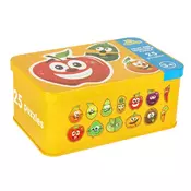 WOWO Puzzle v pločevinki - sadje in zelenjava, 25 koščkov