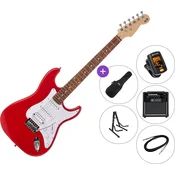 PSD Guitars STC-100-HSS SET Red Električna kitara