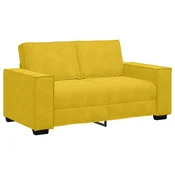 Vidaxl Dvosed kavč rumen 160x78x84 cm žamet