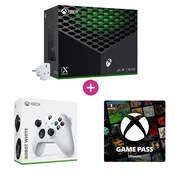Xbox Series X 1TB (2023.-2025.) UK + adapter + bežicni kontroler za Xbox (bijeli) + 1 mjesec Game Pass Ultimate (DIGITALNI KOD) igralne konzole