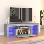 Vidaxl vidaXL TV omarica z LED zaslonom, siva, hrast sonoma, 120x35x40 cm
