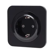 Aigostar - Zidna uticnica sa okvirom SCHUKO 250V/16A crna