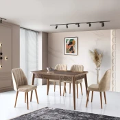 Hanah home Trpezarijski sto Mira 130x75x80cm Orah