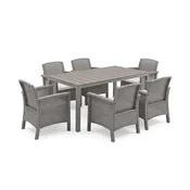 Set vrtnega pohištva Meda 6+1 cappuccino