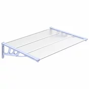 MAISON CHIC Nadstrešek - Senčniki za vrata siv in prozoren 122x90 cm polikarbonat, (22039458)