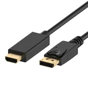 EWENT EWENT DisplayPort moški - HDMI moški kabel 1m, (21733113)