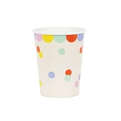 PartyDeco Papirnati kozarci - Barvne konfete 220 ml