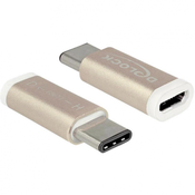 DELOCK USB 2.0 adapter [1x USB-C™ vtikač - 1x USB 2.0 vtičnica Micro-B] bakrene barve Delock