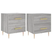 Vidaxl Nočna omarica 2 kosa siva sonoma 40x35x47,5 cm inženirski les