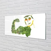 tulup.si Slika na akrilnem steklu Znak z zelenjavo 120x60 cm 4 obešalnika