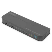 Digitus KVM stikalo 4-portno, 4K/60Hz, 4x DP IN, 1x HDMI OUT