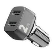 CellularLine Multipower 2, autopunjač, 2x USB, 24 W, crna