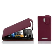 Cadorabo Cadorabo Ohišje, združljivo z HTC Desire 500 v pastelno vijolično - Zaščitni ovitek v obliki flipa iz teksturiranega umetnega usnja, (20562481)