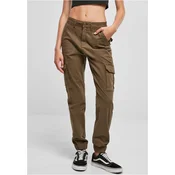 Womens cotton twill trousers olive