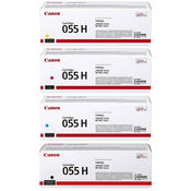 Komplet 4 tonerjev Canon CRG-055 H - črna XL, cyan XL, magenta XL, rumena XL