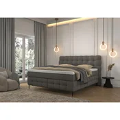Premium Living Postelja Boxspring Scarlett, Temno Siva, 160x200
