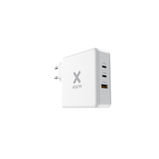 XTORM stenski polnilec Stenski polnilec XAT140 Laptop, GaN, 3 vhodi, 2x USB-C PD3.1 EPR 140W, USB-A QC 3.0