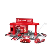 Alltoys Gasilska postaja z dvema avtomobilčkoma