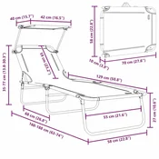 Vidaxl Ležalnik 2 szt. Roza 58 x 188 x 77cm Poliester