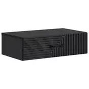 vidaXL Stenska stranska miza Črna 59 x 34,5 x 17 cm Inženirski les