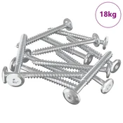 Vidaxl Leseni vijaki 1350 szt. srebrna Jeklo