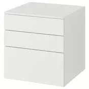 SMASTAD / PLATSA Komoda s 3 fioke, bela/bela, 60x57x63 cm