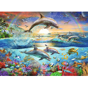 Ravensburger Puzzle Paradise of delphins XXL 300 kosov