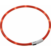 LED ovratnica z možnostjo polnjenja Karlie, oranžna 75 cm
