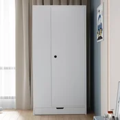 SONNENH Garderobna omara, 70 x 40 x 170 cm, les, bela, predali za shranjevanje, za shranjevanje v spalnici