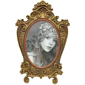 Casa Padrino baroque picture frame antique gold/antique red 13 x H. 18 cm - Antique style picture frame - Desk decoration - Living room decoration - Baroque decorative accessories