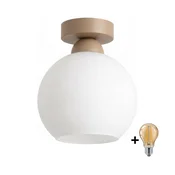 BRILAGI - LED stropna svetilka RETRO GLASS 1xE27/60W/230V premer 15 cm bežna/bela