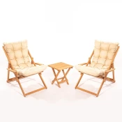 Hanah Home MY005 Baštenski set stolice i stocic, Bež