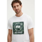 Pamucna majica Helly Hansen boja: bijela, s uzorkom