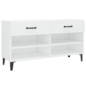 vidaXL vidaXL Omarica za čevlje visok sijaj bela 102x35x55 cm inženirski les, (20709776)