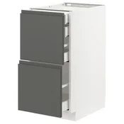 METOD/MAXIMERA Podstav omr 2lč/2nzk/1sre/1vsk prd, bela/Voxtorp temno siva, 40x60 cm
