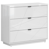 KOMODA  106/93/42,5 cm  bijela, bijela visoki sjaj