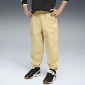 Mens Puma WARDROBE ESS Relaxed Woven Cargo Pants Youth, Black, Size 9-10Y, Clothing