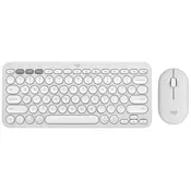 LOGITECH Pebble2 Wireless Combo US tastatura + miš bela
