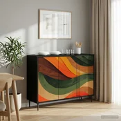 vidaXL Strani šal BONN Črni hrast 102 x 33 x 76 cm Inženirski les