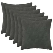 vidaXL Prevleka za blazino 6 pcs HEERLEN Antracit 40 x 40 cm