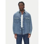 HUGO Jeans srajca Ebolt 50513853 Mornarsko modra Oversize