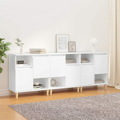 Greatstore Komoda 3 kosa bela 60x35x70 cm inženirski les
