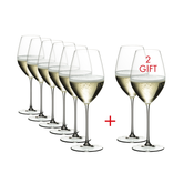 RIEDEL VERITAS CHAMPAGNE GLASS Caše za šampanjac, 6+2 komada, 459ml