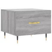 Stolic za kavu siva boja hrasta 50x50x40 cm konstruirano drvo