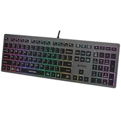 shumee A4Tech FSTYLER FX60H žična tipkovnica (neonska osvetlitev) črna in grafitna