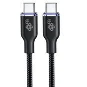 TB USB C - USB C 60W Glamour kabel 1,5 m črn