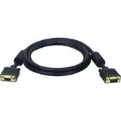 MicroConnect Kabel SVGA HD15 3m M-M w.ferrit core