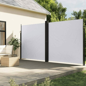 shumee Zložljiva stranska tenda bela 200x1000 cm